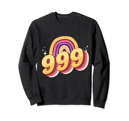 Angel Number 999 Rainbow Sweatshirt - Unique Graphic Unisex - T-Shirt, Sweatshirt, Hoodie