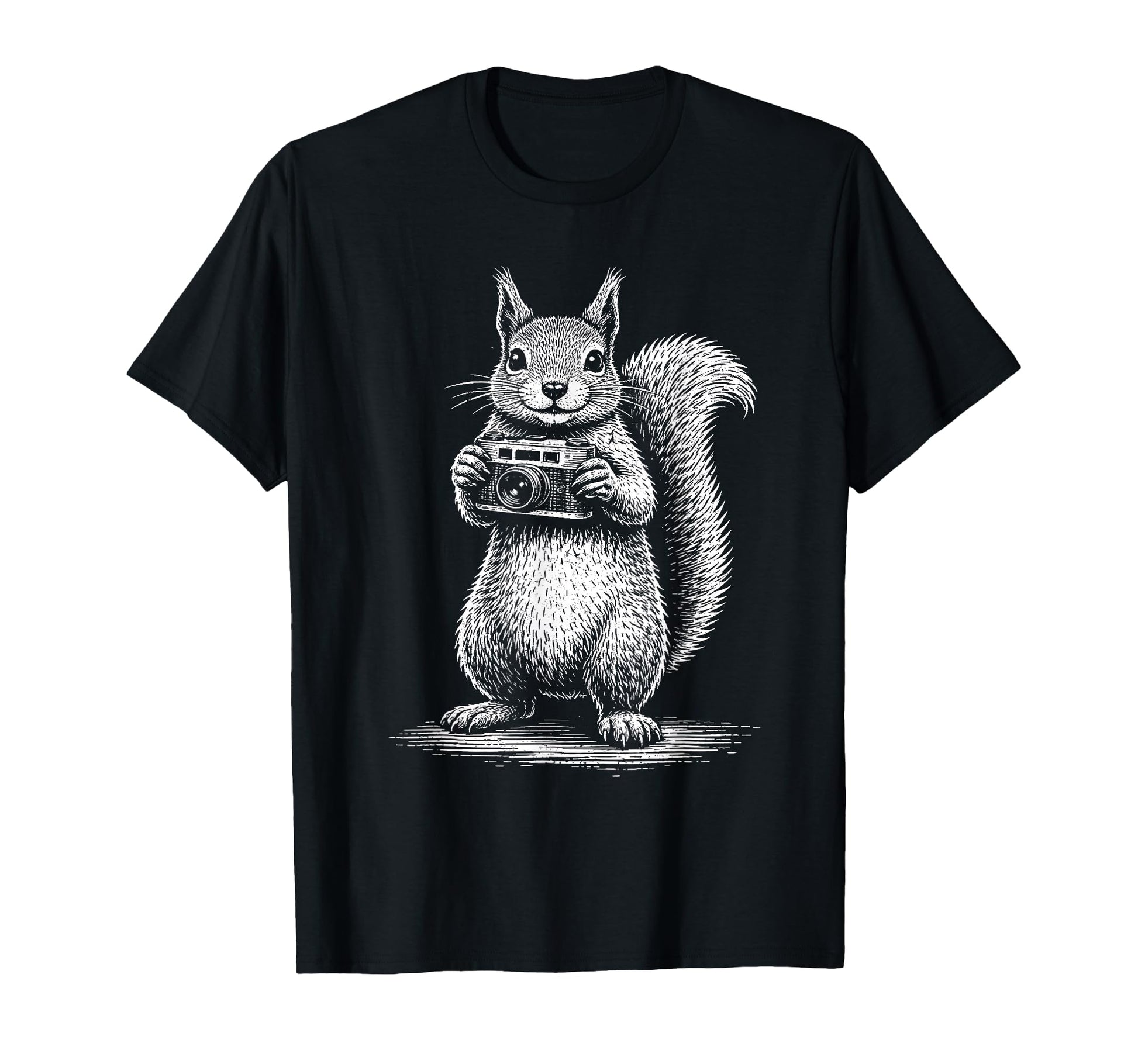 Squirrel Photographer Camera T-Shirt - Streetwear Style for Adults - T-Shirt, Sweatshirt, Hoodie