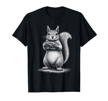 Squirrel Photographer Camera T-Shirt - Streetwear Style for Adults - T-Shirt, Sweatshirt, Hoodie
