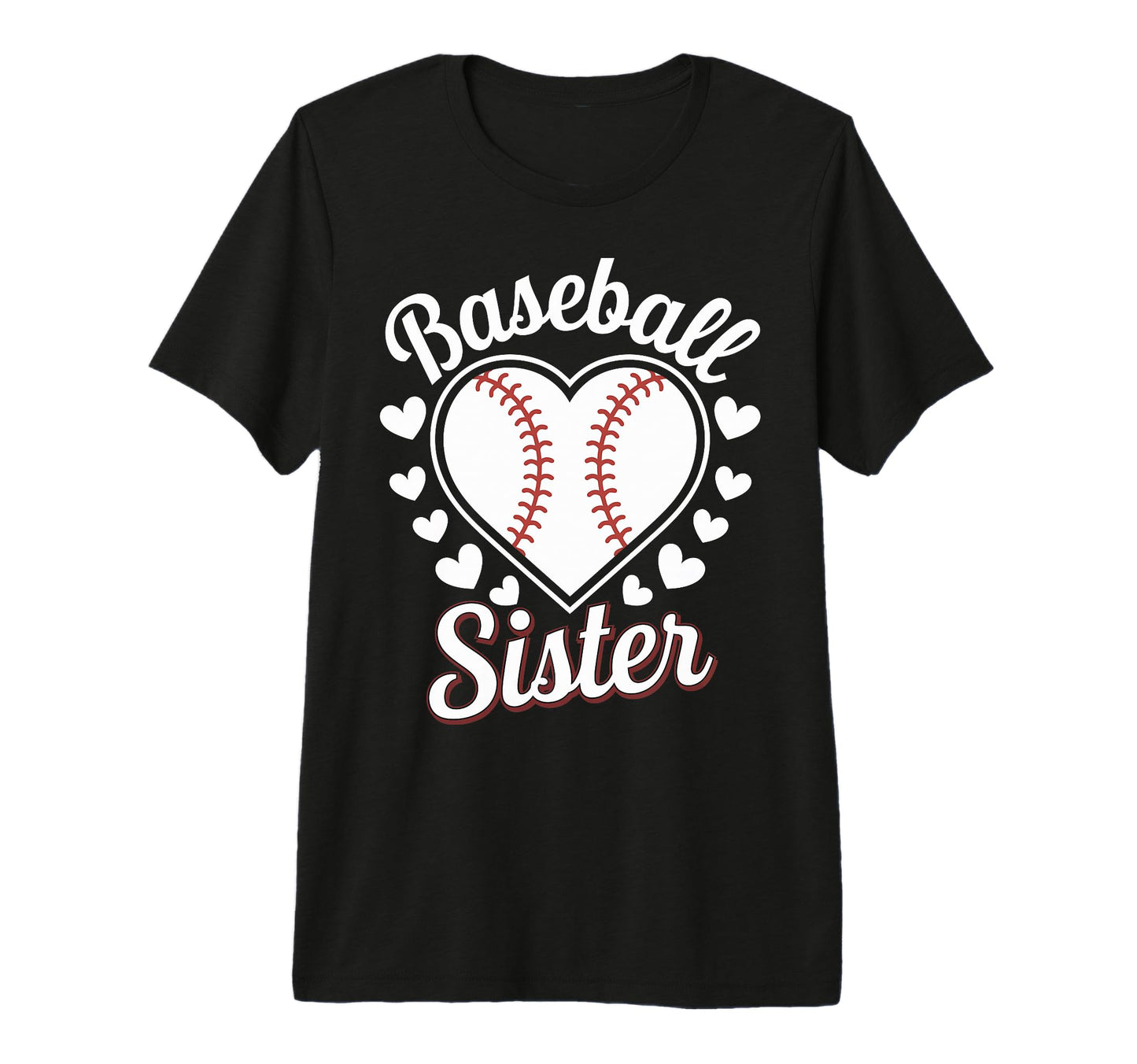 Baseball Sister Tri Blend T-Shirt - Custom Art Print Unisex - T-Shirt, Sweatshirt, Hoodie