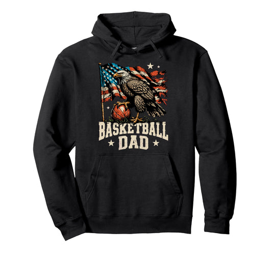 Basketball American Flag Basketball Hoodie - Custom Art Print for Adults - T-Shirt, Sweatshirt, Hoodie