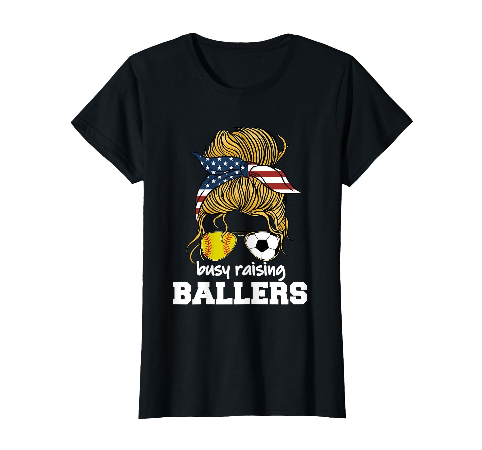 Softball And Soccer Mom Busy Raising T-Shirt - Novelty Apparel for Adults - T-Shirt, Sweatshirt, Hoodie