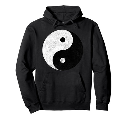 Yin Yang Symbol Tao Taijitu Yoga Hoodie - Minimalist Print for Adults - T-Shirt, Sweatshirt, Hoodie