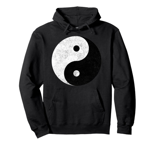 Yin Yang Symbol Tao Taijitu Yoga Hoodie - Minimalist Print for Adults - T-Shirt, Sweatshirt, Hoodie