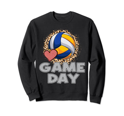 Volleyball Game Day Volleyball Mom Game Sweatshirt - Unique Graphic Unisex - T-Shirt, Sweatshirt, Hoodie