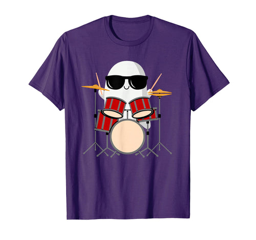 Funny Ghost Drummer Spooky Halloween T-Shirt - Casual Everyday Wear Unisex - T-Shirt, Sweatshirt, Hoodie