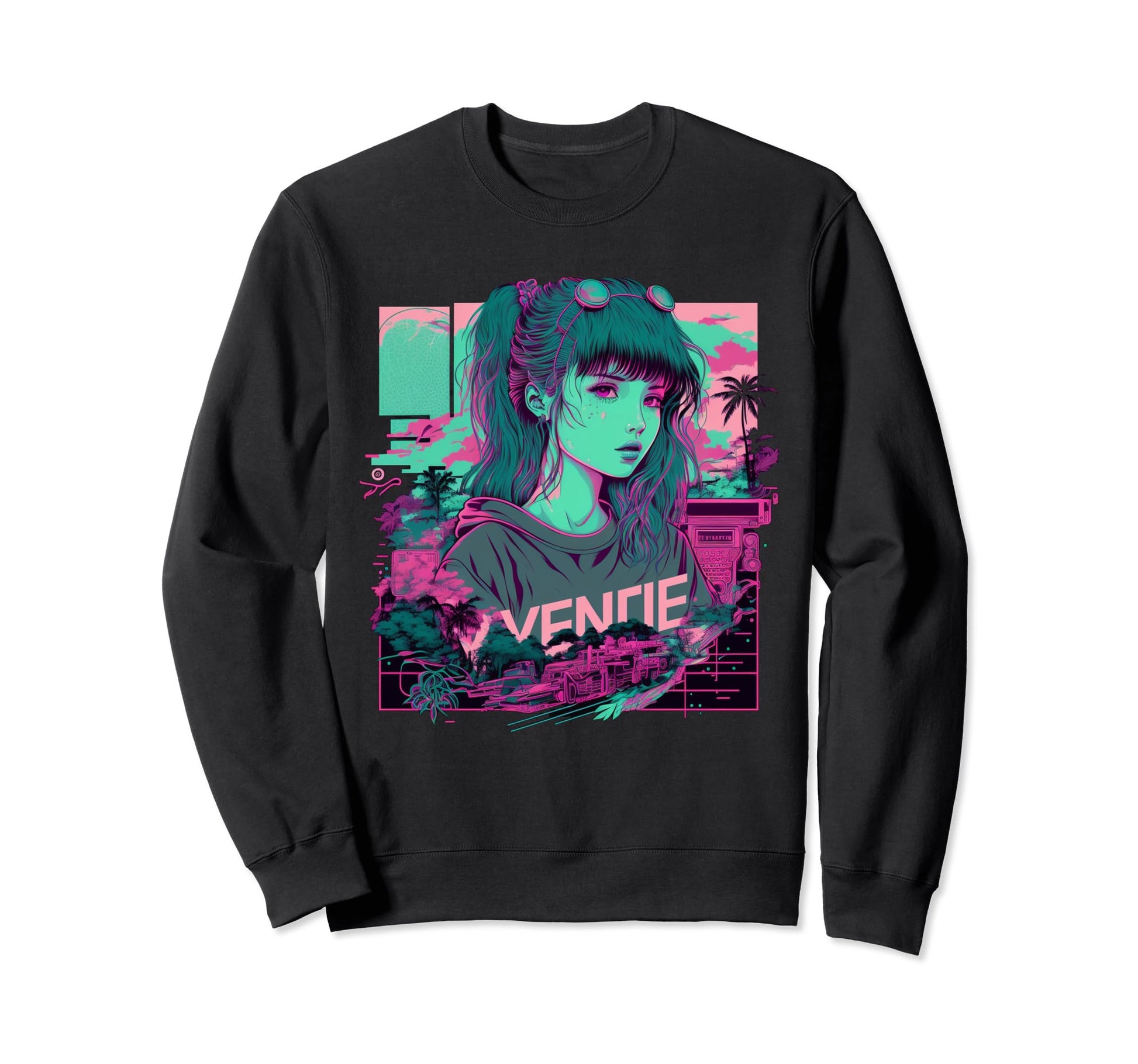 Vaporwave Aesthetic 90S Egirl Sweatshirt - Custom Art Print Unisex - T-Shirt, Sweatshirt, Hoodie