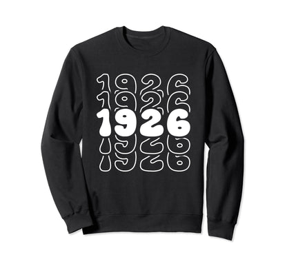 98 Year Old Groovy 98Th Birthday Boho Sweatshirt - Graphic Print Men Women - T-Shirt, Sweatshirt, Hoodie