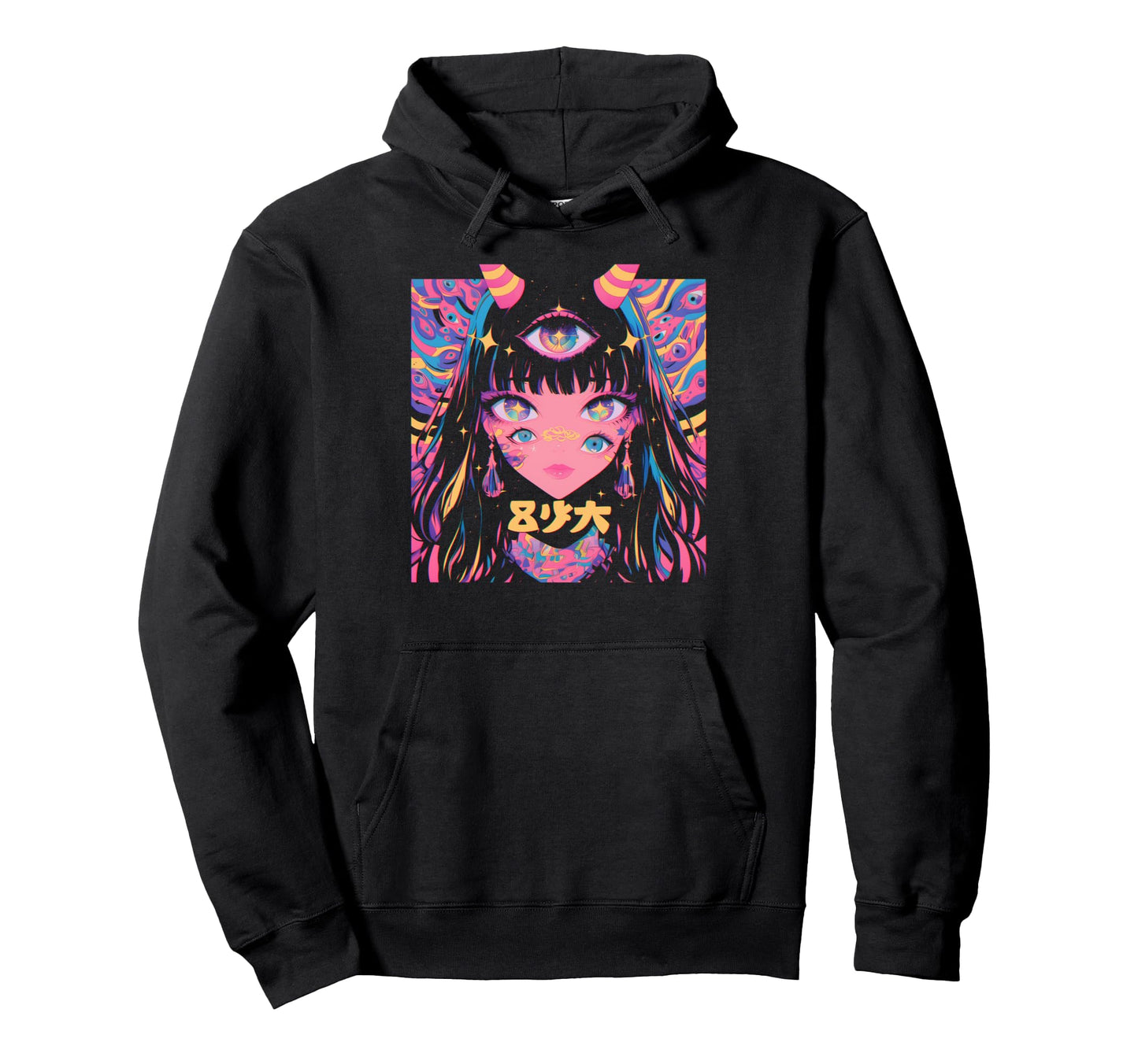 Goth Grunge Demon Anime Waifu Horror Alt Hoodie - Trendy Graphic Men Women - T-Shirt, Sweatshirt, Hoodie