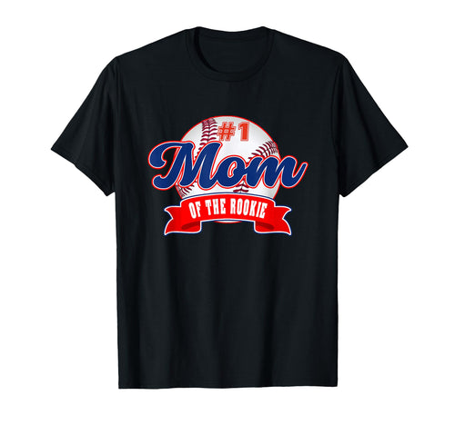 Mom Rookie Year 1St Birthday Baseball Theme T-Shirt - Graphic Print Unisex - T-Shirt, Sweatshirt, Hoodie
