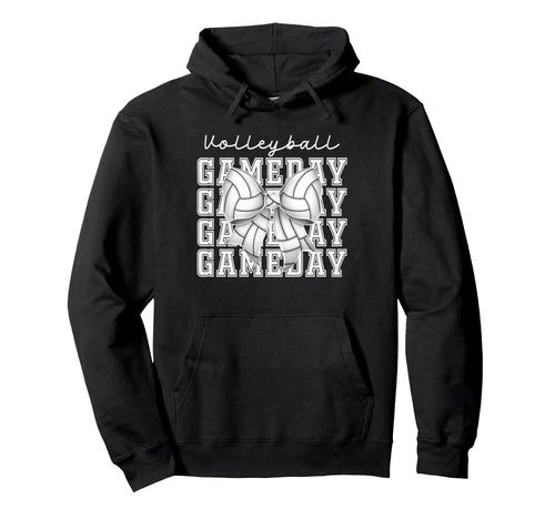 Volleyball Coquette Bow Game Day Hoodie - Fun Novelty Design Men Women - T-Shirt, Sweatshirt, Hoodie