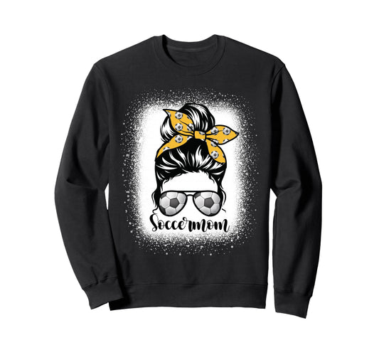 Bleached Soccer Mom Messy Bun Lovers Sweatshirt - Aesthetic Graphic Unisex - T-Shirt, Sweatshirt, Hoodie