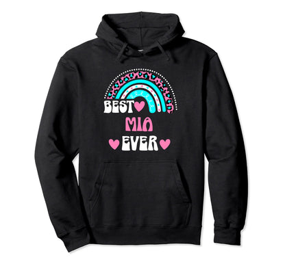 Best Mia Ever Personal Name Leopard Hoodie - Graphic Print Men Women - T-Shirt, Sweatshirt, Hoodie
