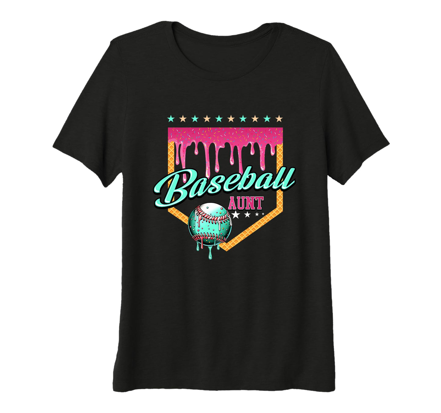 Womens Baseball Aunt Drip Home Plate T-Shirt - Streetwear Style Unisex - T-Shirt, Sweatshirt, Hoodie