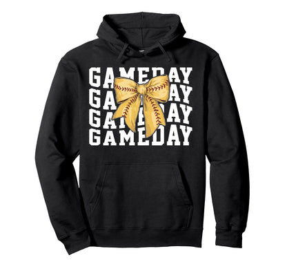 Game Day Softball Lover Trendy Coquette Hoodie - Aesthetic Graphic Unisex - T-Shirt, Sweatshirt, Hoodie