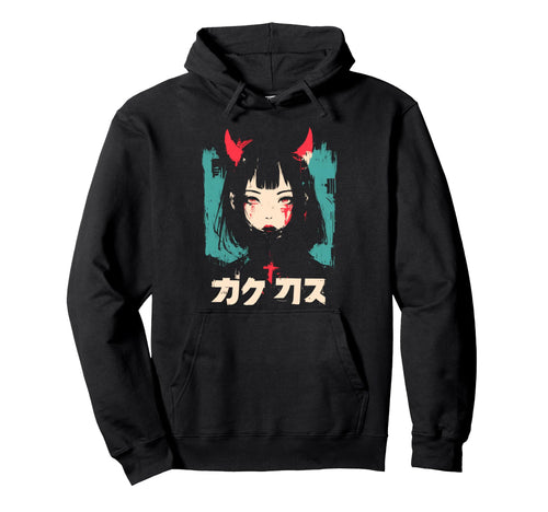 Goth Grunge Demon Anime Waifu Horror Alt Hoodie - Streetwear Style Unisex - T-Shirt, Sweatshirt, Hoodie