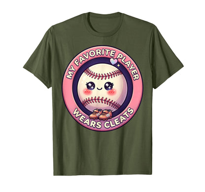 Baseball Mom My Favorite Player T-Shirt - Casual Everyday Wear Men Women - T-Shirt, Sweatshirt, Hoodie