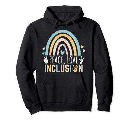 Sped Special Education Teacher Peace Hoodie - Trendy Graphic Men Women - T-Shirt, Sweatshirt, Hoodie