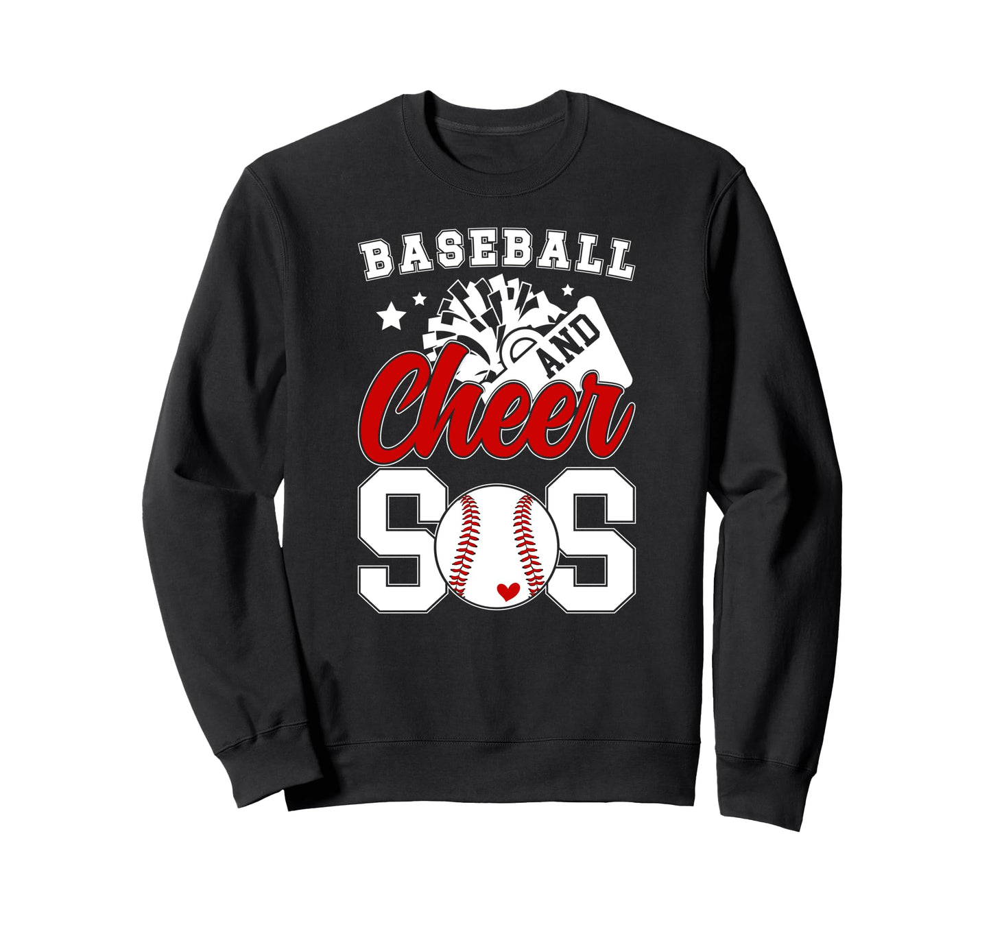 Baseball And Cheer Sis Baseball Sweatshirt - Custom Art Print Unisex - T-Shirt, Sweatshirt, Hoodie