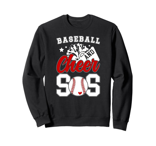 Baseball And Cheer Sis Baseball Sweatshirt - Custom Art Print Unisex - T-Shirt, Sweatshirt, Hoodie