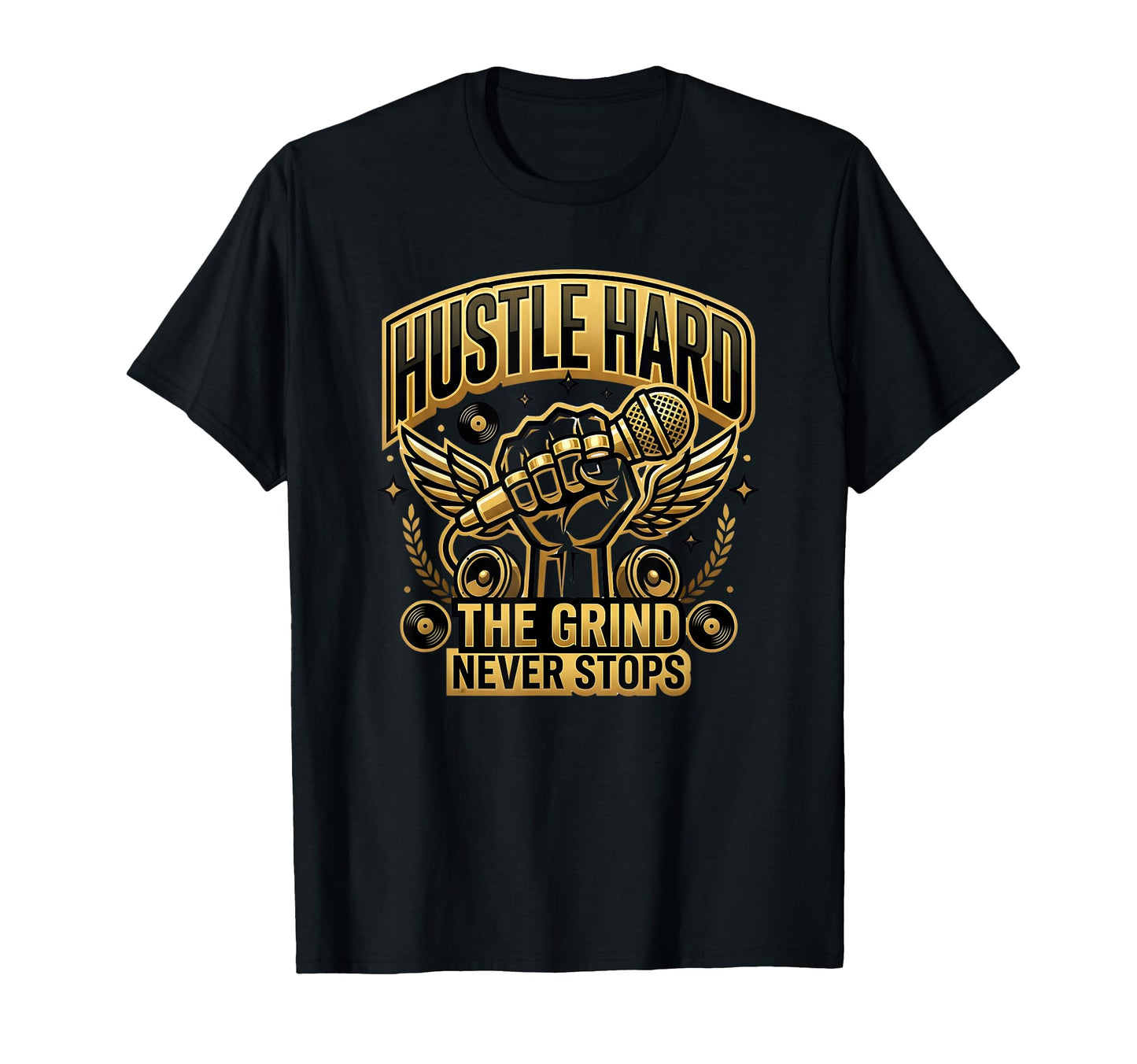 Hustle Hard Hip Hop Old School Rapper T-Shirt - Streetwear Style Men Women - T-Shirt, Sweatshirt, Hoodie