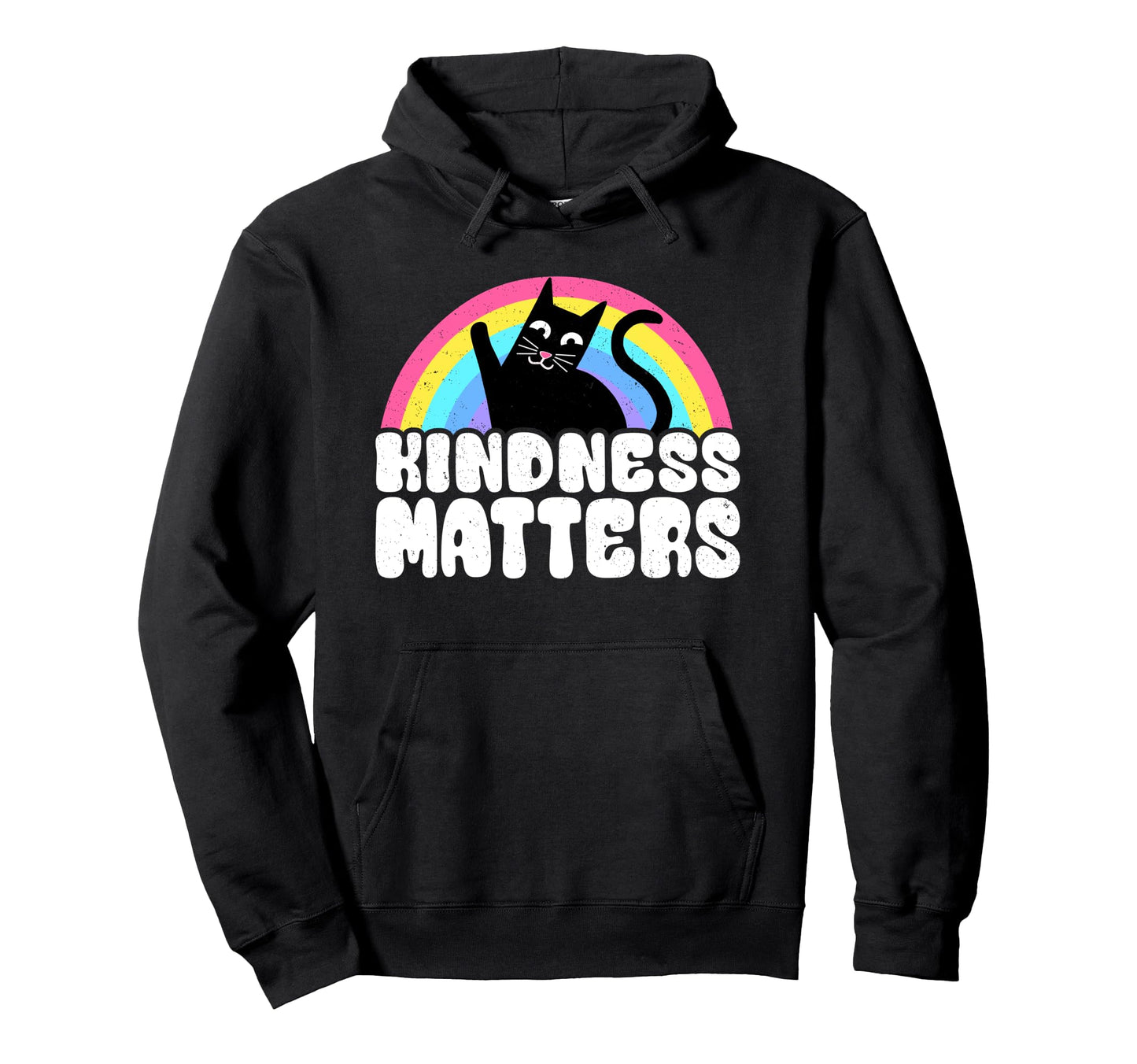 Cat Anti Bullying Rainbow Kindness Hoodie - Graphic Print Men Women - T-Shirt, Sweatshirt, Hoodie