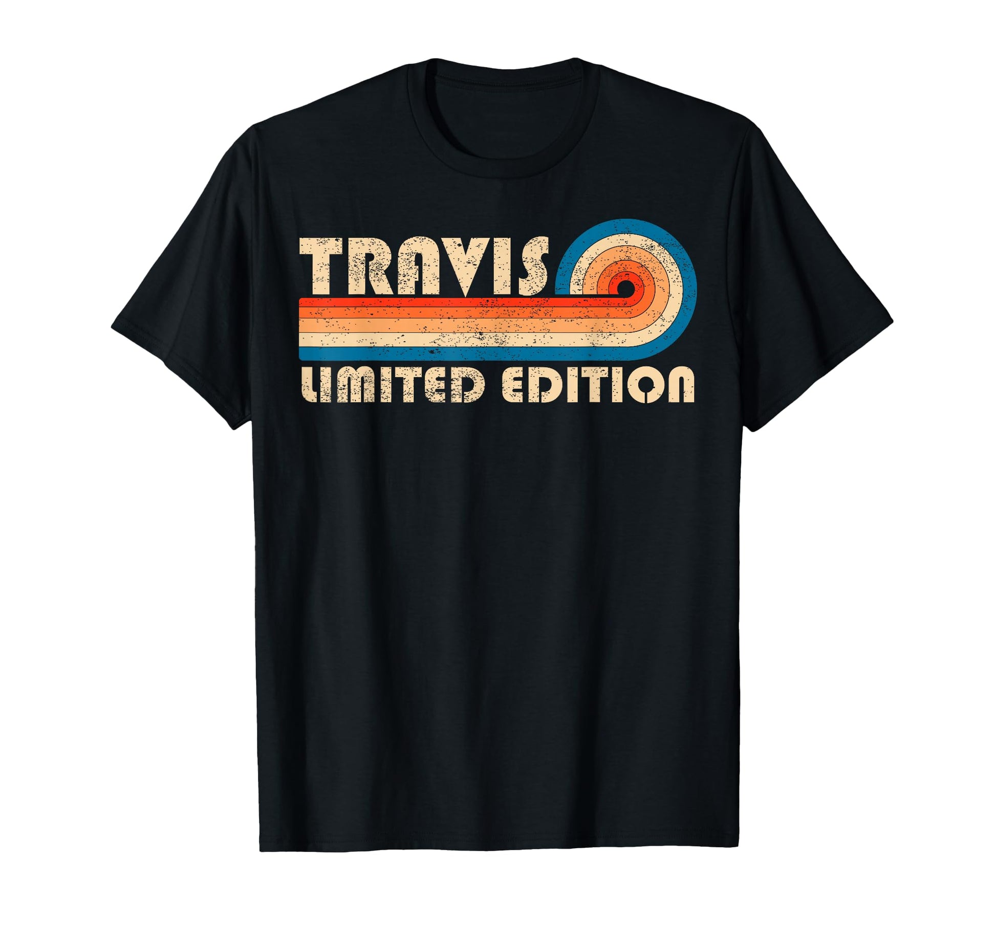 Travis 70S 80S Sunset Stripe T-Shirt - Unique Graphic for Adults - T-Shirt, Sweatshirt, Hoodie