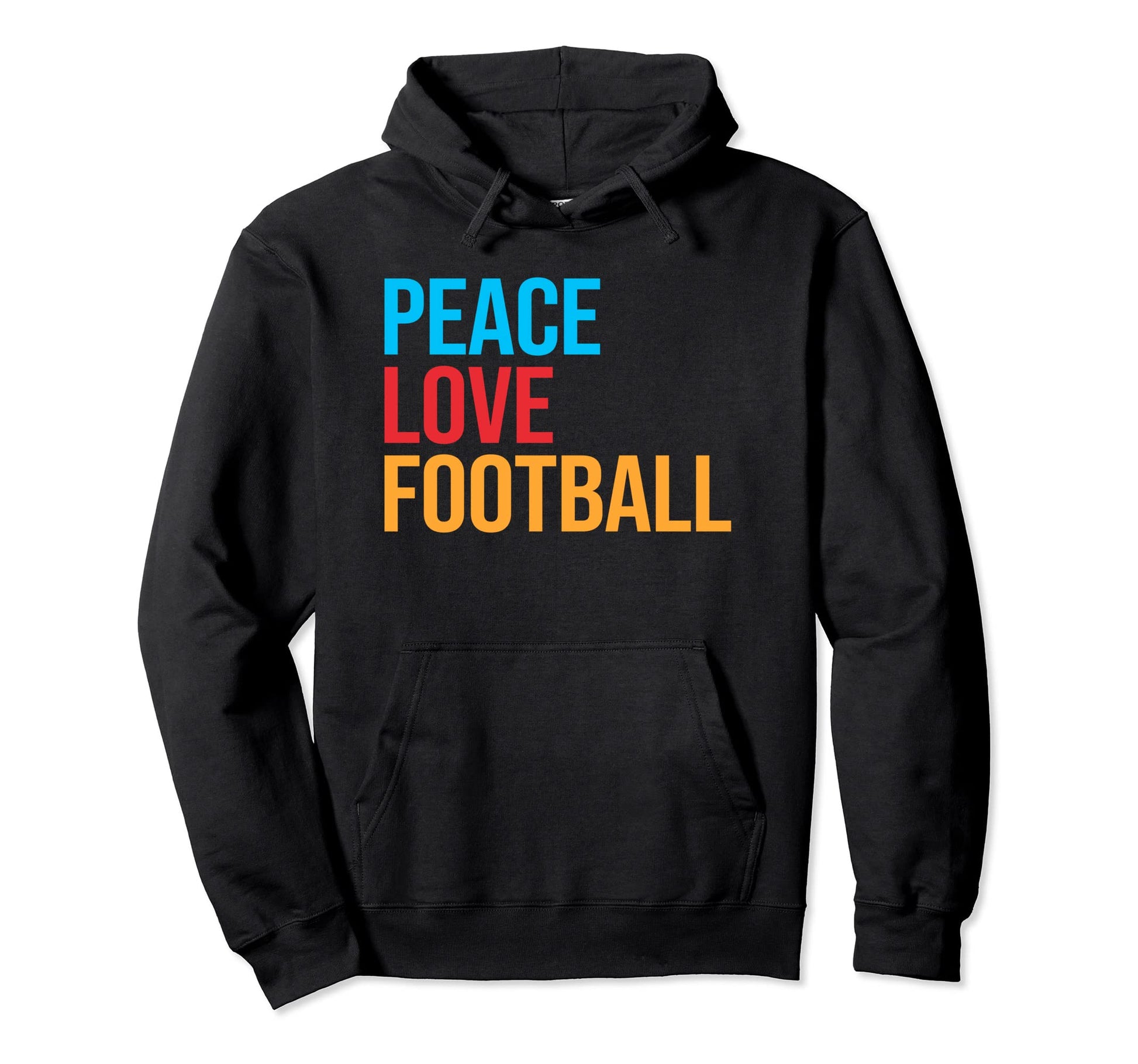 Peace Love Football Hoodie - Minimalist Print Unisex - T-Shirt, Sweatshirt, Hoodie