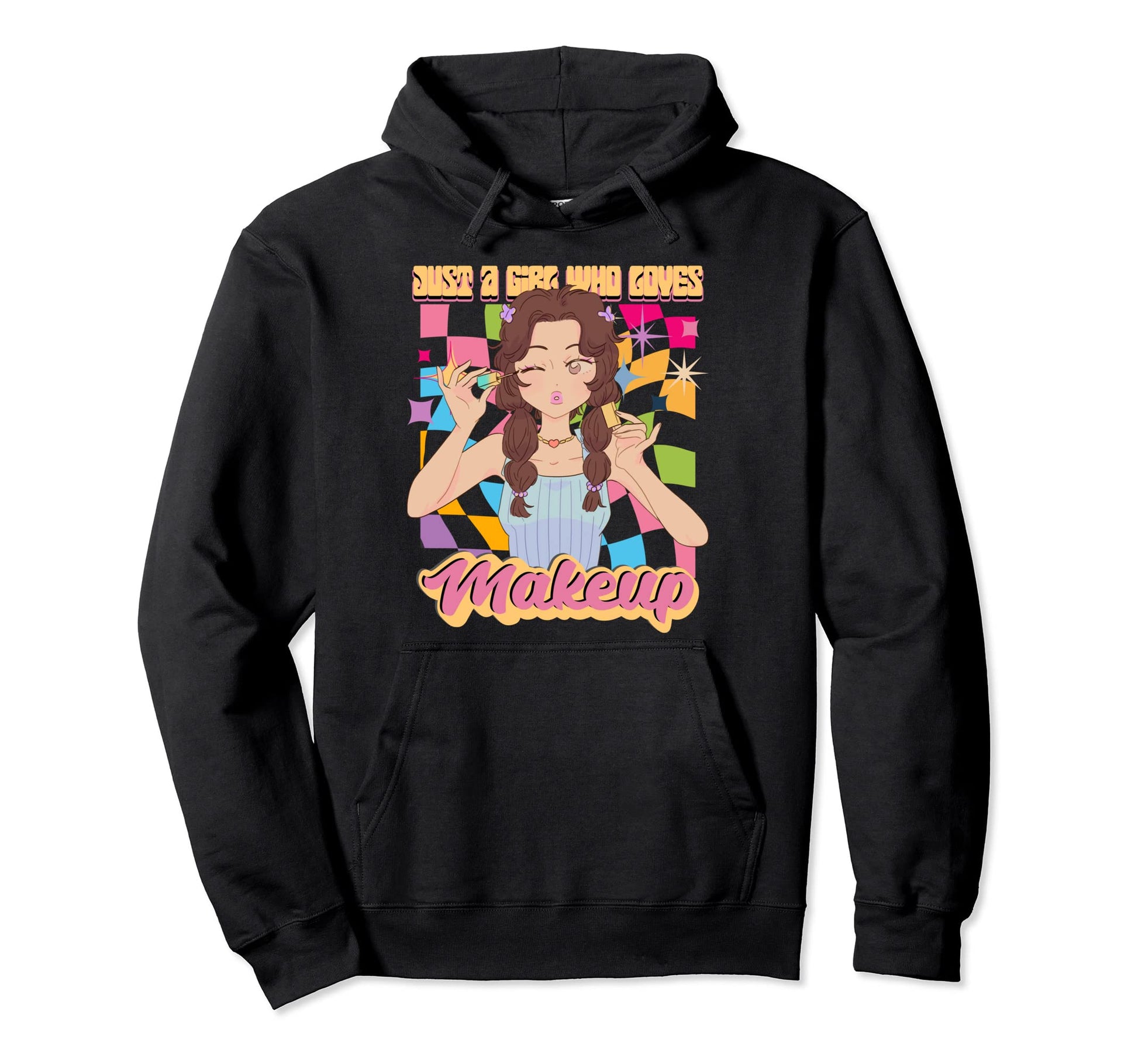 Anime Who Loves Makeup Rainbow Japan Hoodie - Aesthetic Graphic Men Women - T-Shirt, Sweatshirt, Hoodie