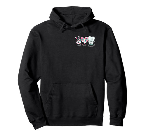 Peace Love Orthodonsics Rose Dentist Hoodie - Unique Graphic Men Women - T-Shirt, Sweatshirt, Hoodie