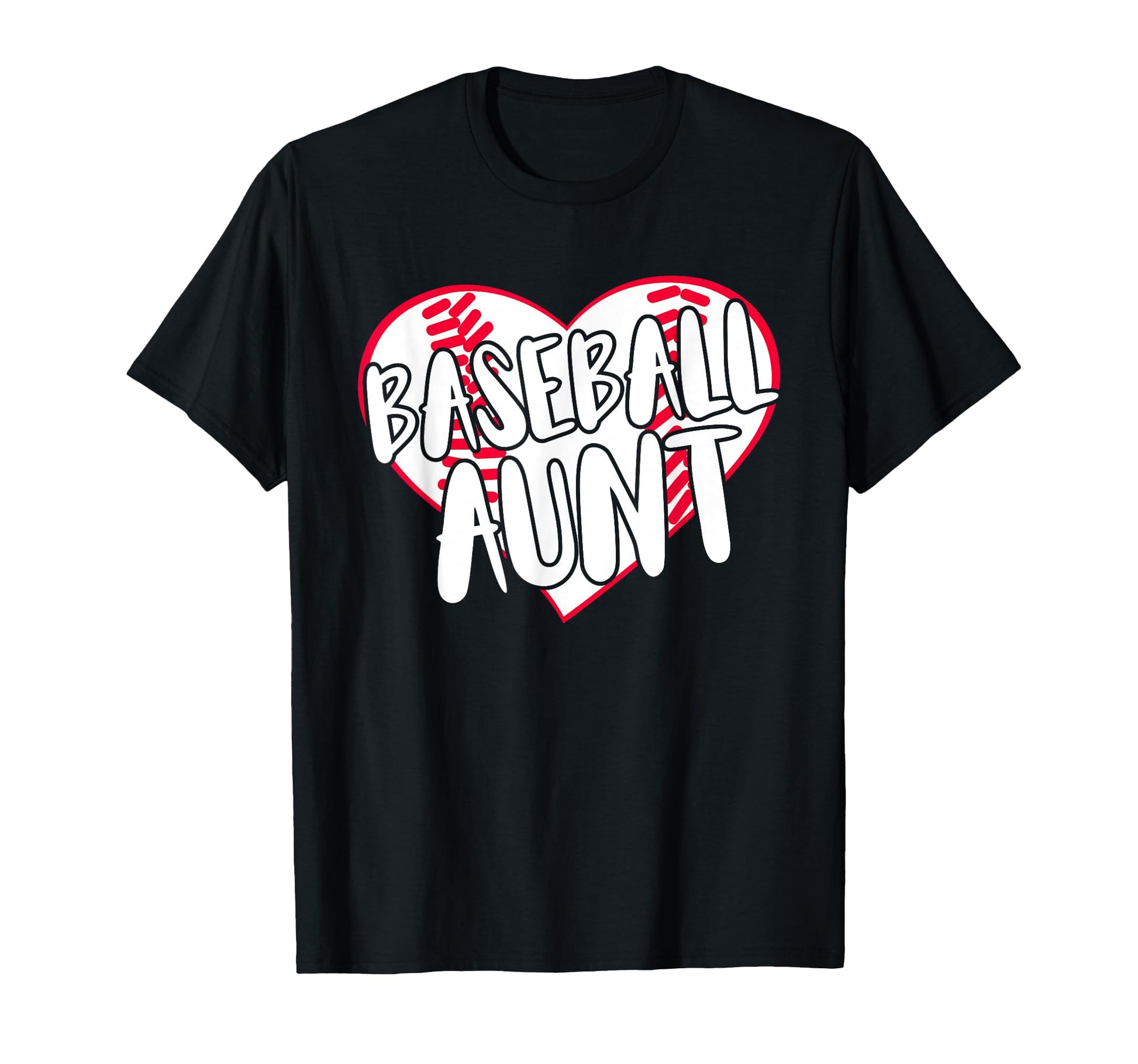 Funny Baseball Aunt Heart T-Shirt - Novelty Apparel Men Women - T-Shirt, Sweatshirt, Hoodie