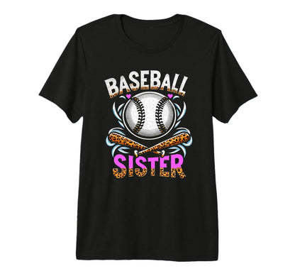 Baseball Sister Tri Blend T-Shirt - Trendy Graphic for Adults - T-Shirt, Sweatshirt, Hoodie