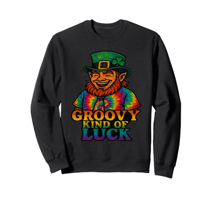 Groovy Kind Luck St Patricks Day Sweatshirt - Streetwear Style Unisex - T-Shirt, Sweatshirt, Hoodie