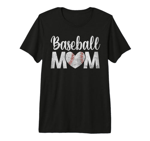 Baseball Mom Baseball Heart Mothers T-Shirt - Streetwear Style for Adults - T-Shirt, Sweatshirt, Hoodie