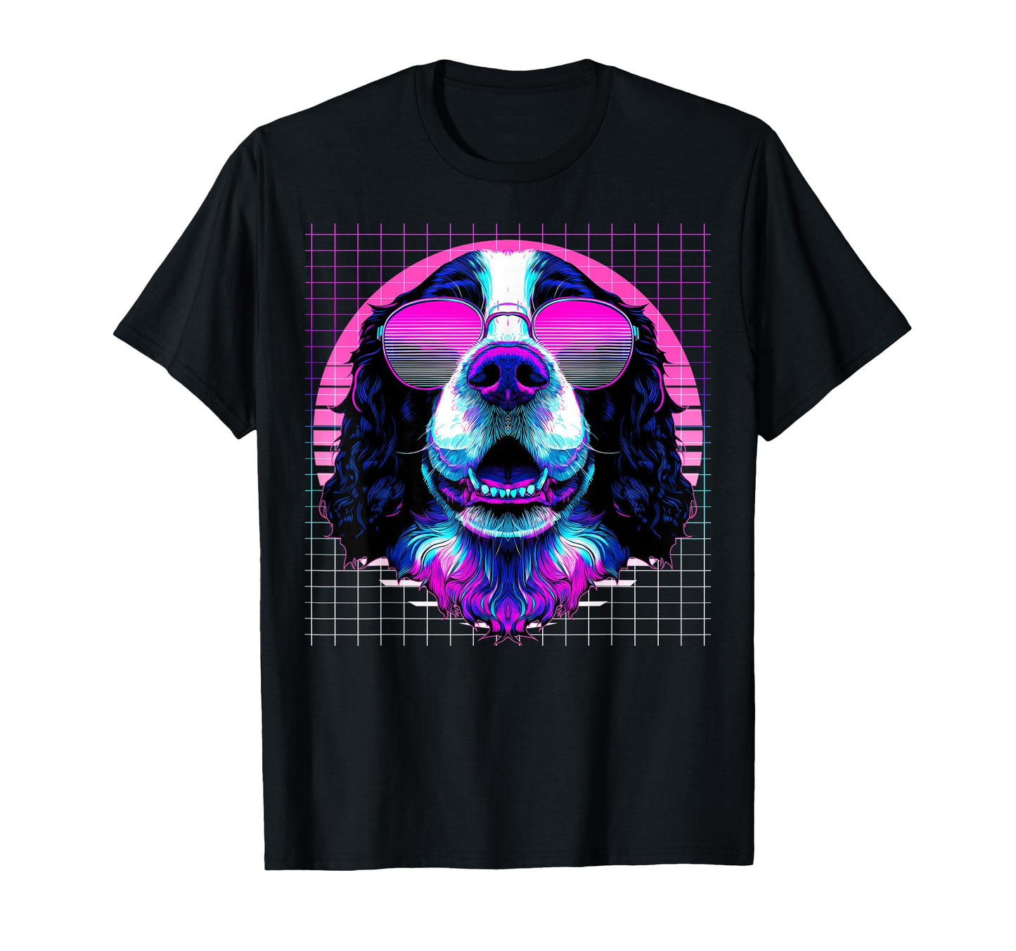 Springer Spaniel Sunglasses Dog T-Shirt - Casual Everyday Wear Unisex - T-Shirt, Sweatshirt, Hoodie