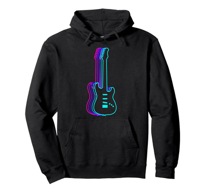 Guitar Instrument Guitarist Vaporwave Hoodie - Fun Novelty Design Unisex - T-Shirt, Sweatshirt, Hoodie