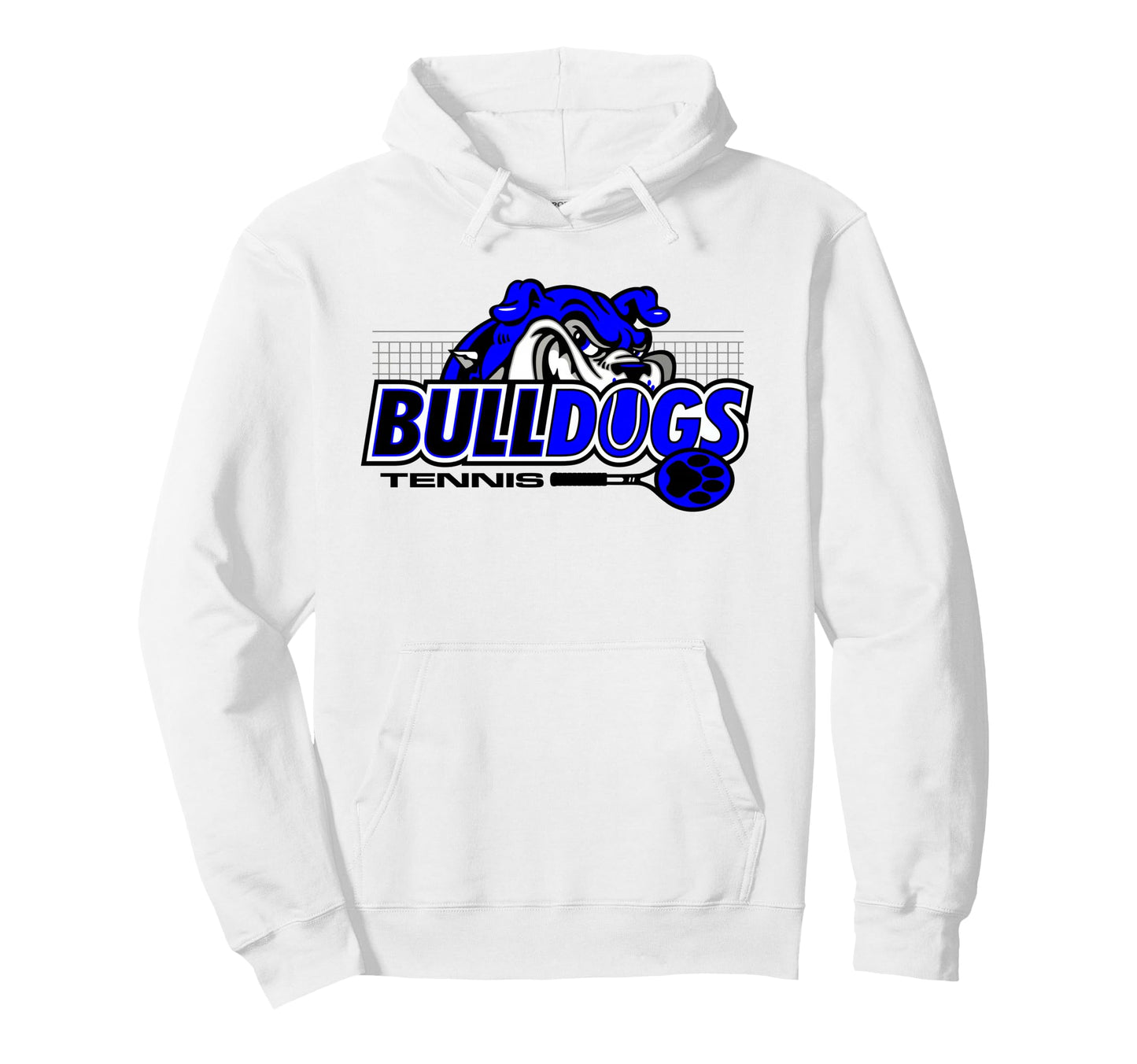 Blue Bulldogs Tennis Mom Sports Game Hoodie - Casual Everyday Wear Unisex - T-Shirt, Sweatshirt, Hoodie