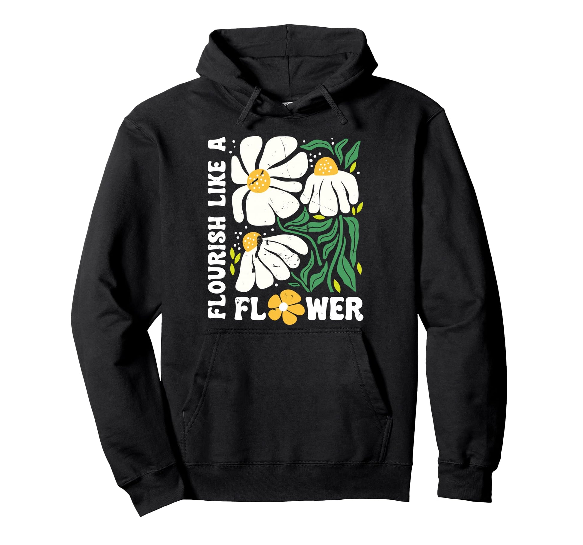 Flourish Like Flower Bible Verse Boho Hoodie - Aesthetic Graphic Unisex - T-Shirt, Sweatshirt, Hoodie