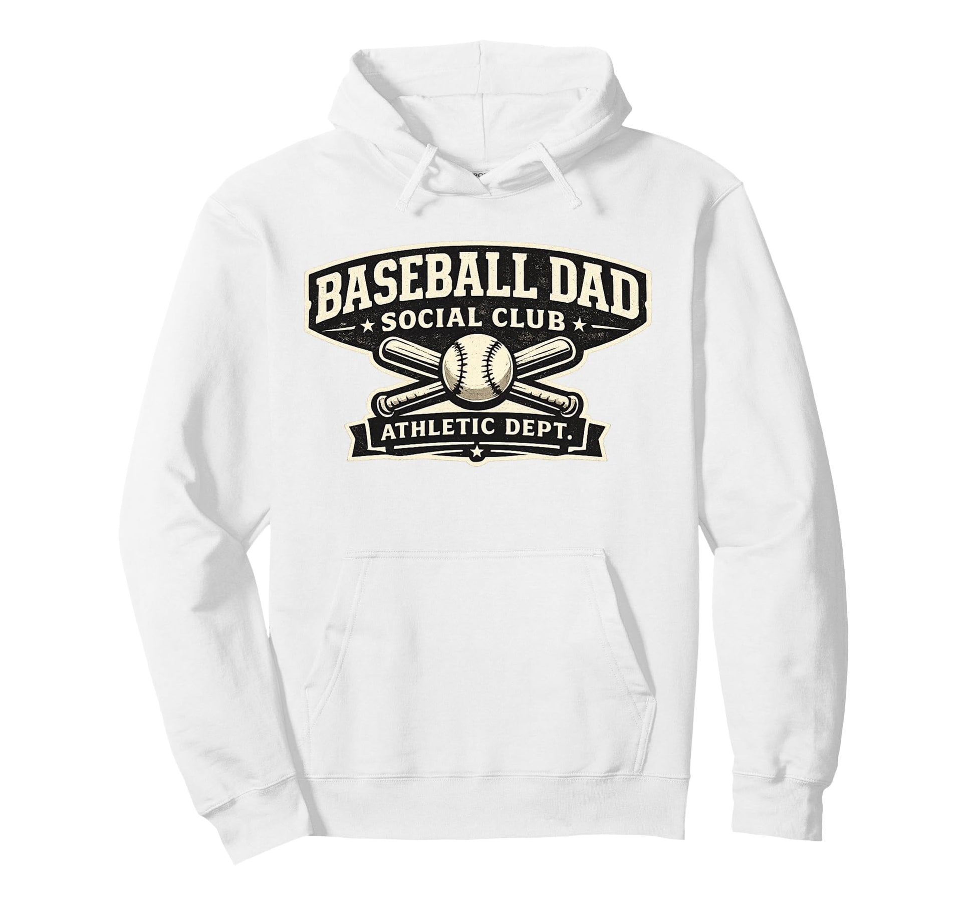 Baseball Dad Social Club Varsity Sports Hoodie - Custom Art Print Unisex - T-Shirt, Sweatshirt, Hoodie