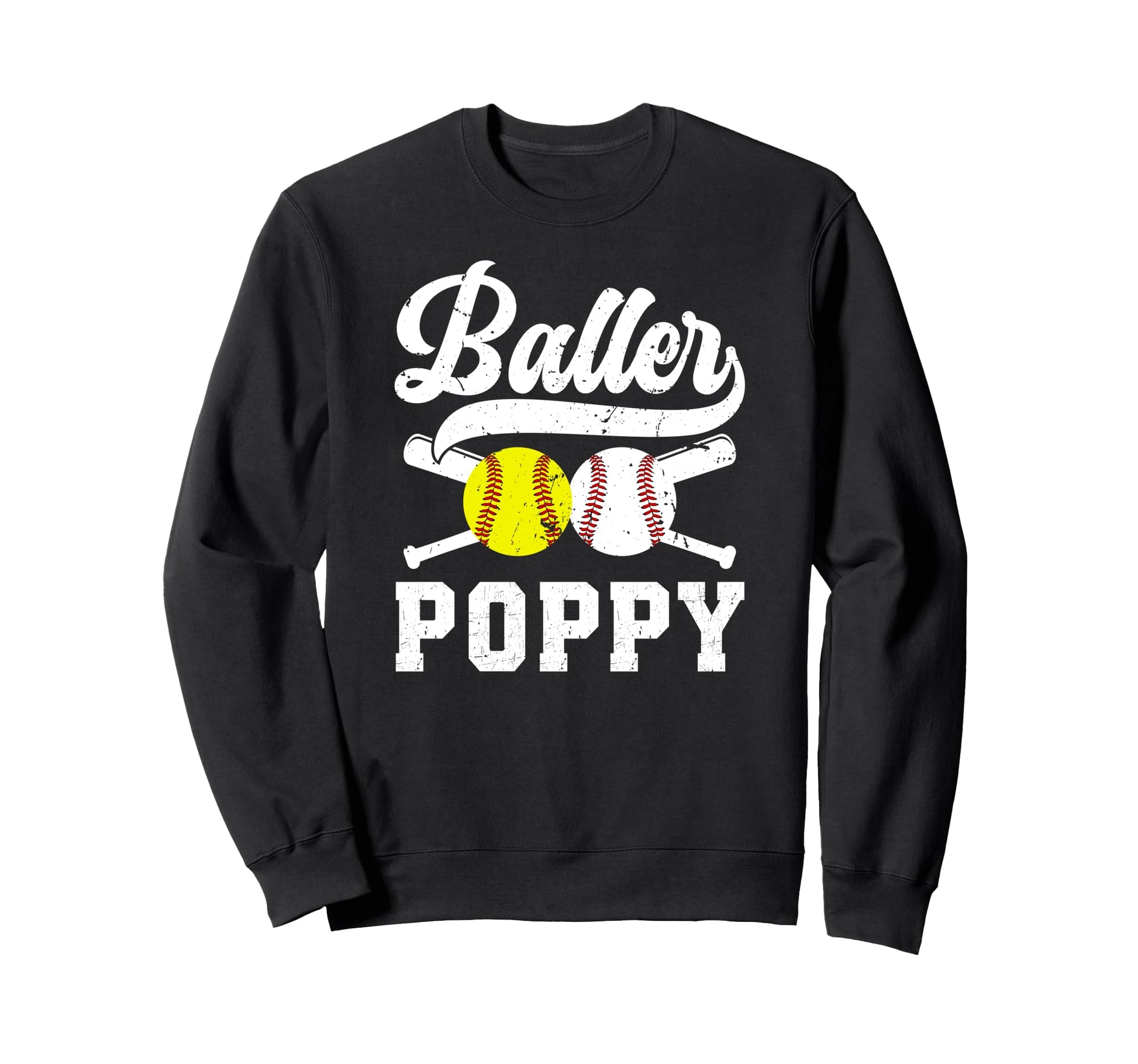 Baller Poppy Proud Softball Sweatshirt - Custom Art Print Men Women - T-Shirt, Sweatshirt, Hoodie