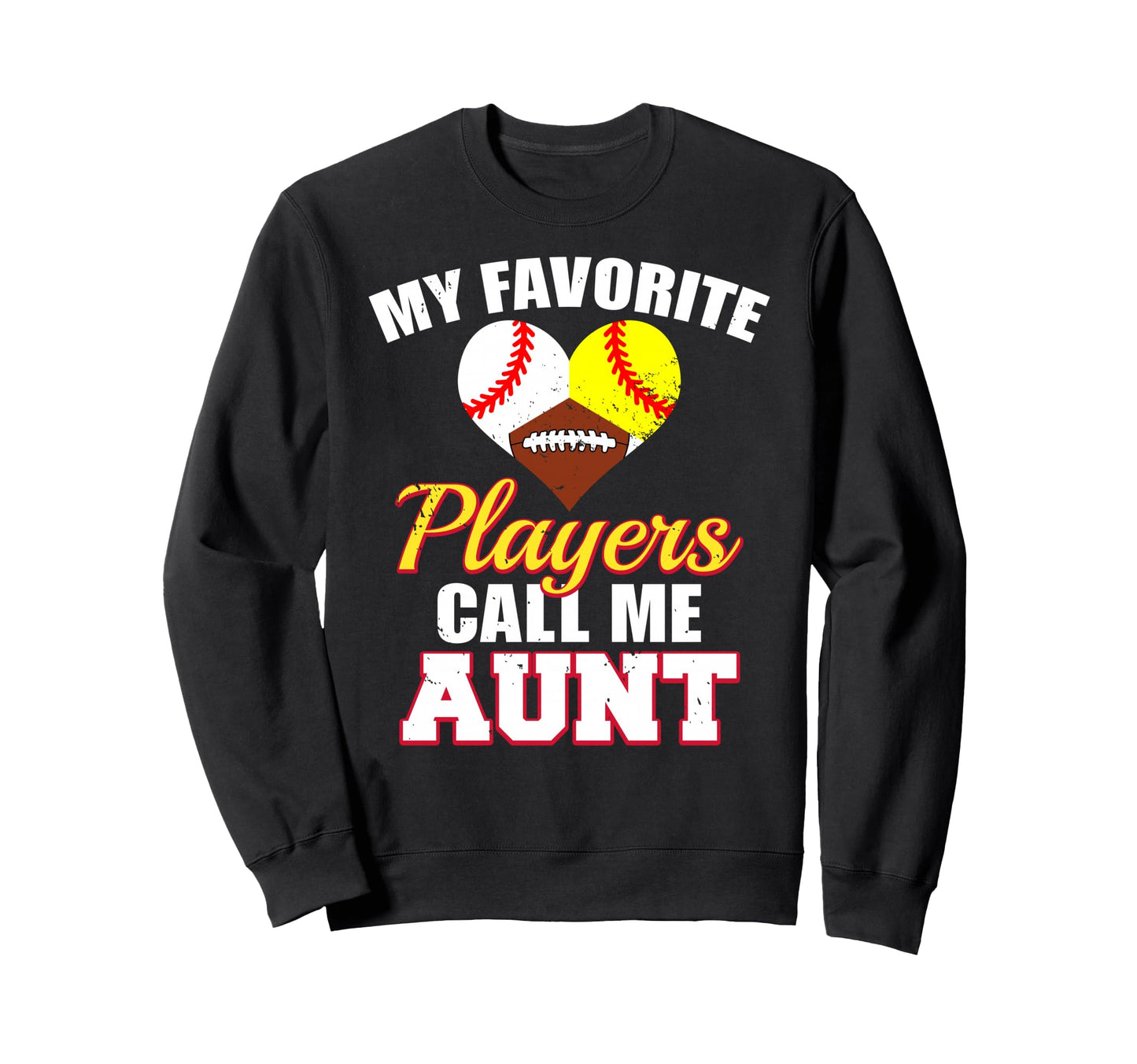 My Favorite Baseball Softball Football Sweatshirt - Unique Graphic Unisex - T-Shirt, Sweatshirt, Hoodie