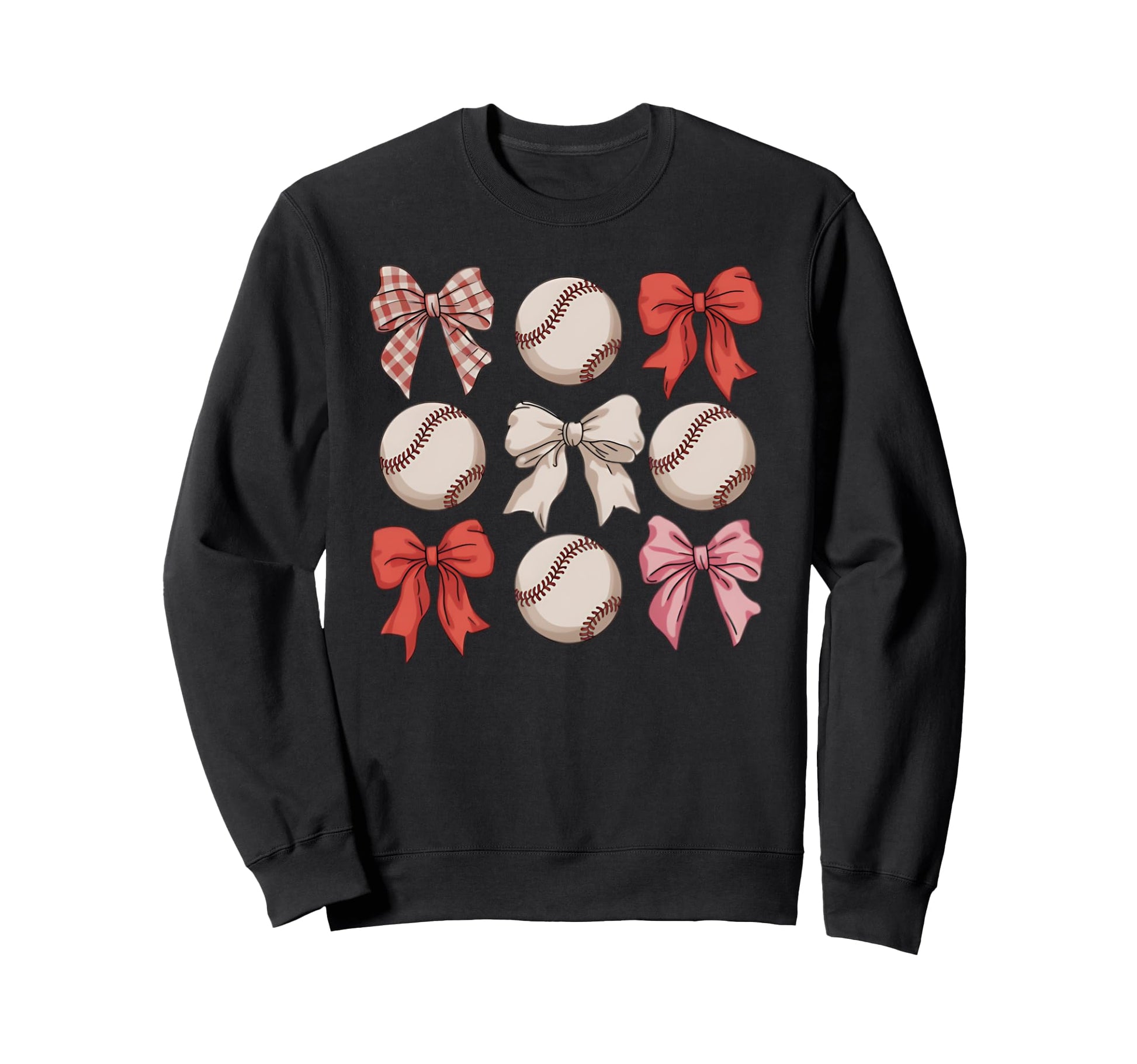 Baseball Coquette Bow Mom Sister Sweatshirt - Fun Novelty Design Unisex - T-Shirt, Sweatshirt, Hoodie