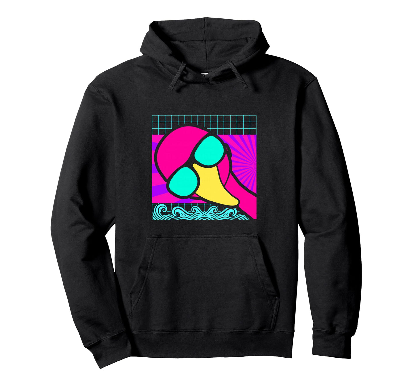 Aesthetic Vaporwave Outfits Flamingo Hoodie - Graphic Print Unisex - T-Shirt, Sweatshirt, Hoodie