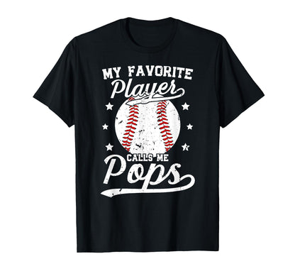 My Favorite Baseball Player Pops T-Shirt - Casual Everyday Wear for Adults - T-Shirt, Sweatshirt, Hoodie