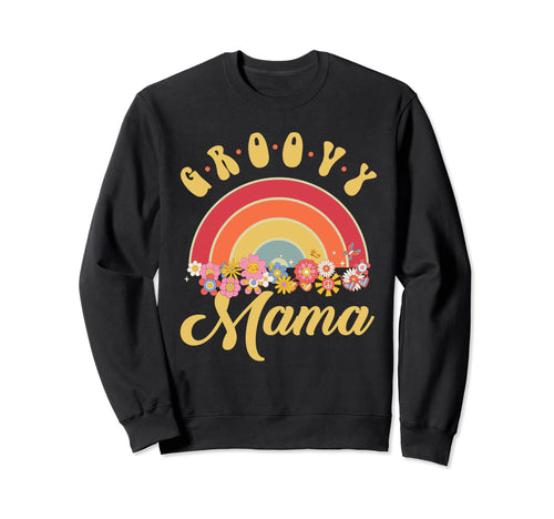Groovy Mama Matching Family Rainbow Sweatshirt - Graphic Print for Adults - T-Shirt, Sweatshirt, Hoodie