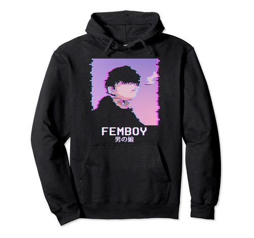 Femboy Japanese Emo Vaporwave Hoodie - Casual Everyday Wear Unisex - T-Shirt, Sweatshirt, Hoodie