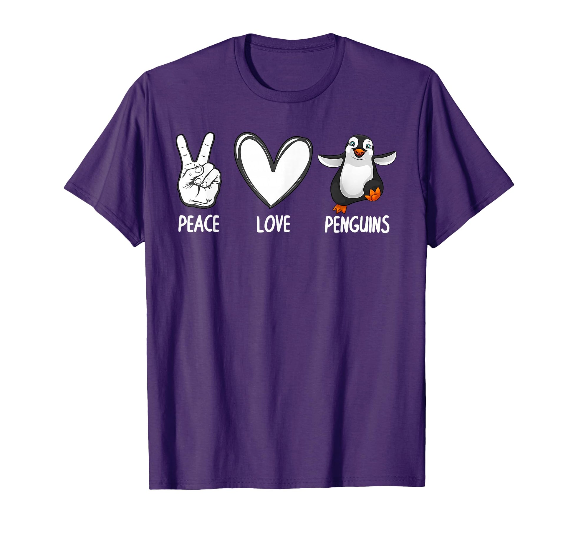 Penguin Art Peace Love Penguins T-Shirt - Fun Novelty Design Unisex - T-Shirt, Sweatshirt, Hoodie