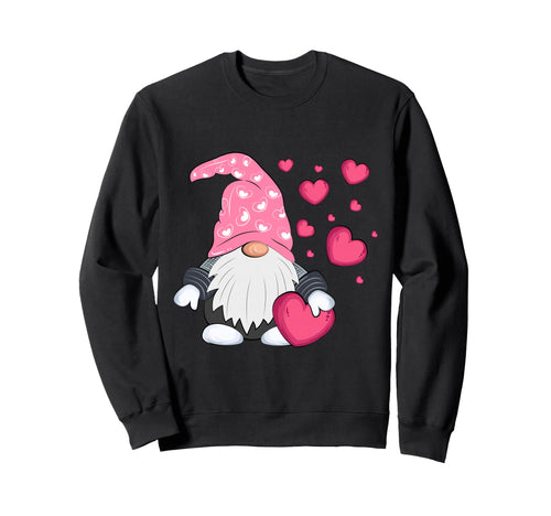 Valentine Gnome Holding Heart Sweatshirt - Casual Everyday Wear Unisex - T-Shirt, Sweatshirt, Hoodie