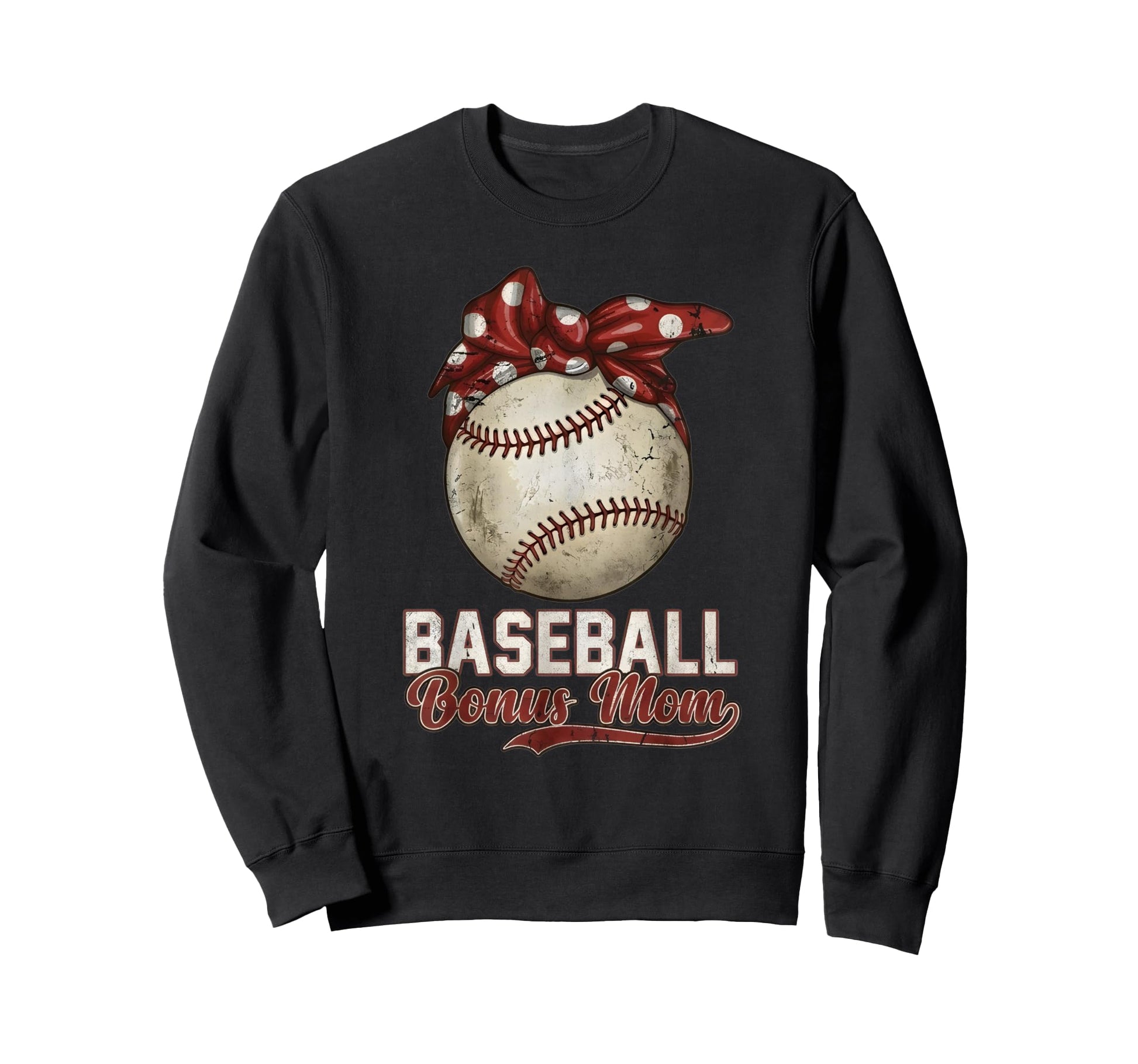 Baseball Bonus Mom Stepmother Bow Sweatshirt - Custom Art Print Men Women - T-Shirt, Sweatshirt, Hoodie