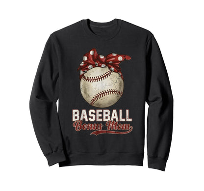 Baseball Bonus Mom Stepmother Bow Sweatshirt - Custom Art Print Men Women - T-Shirt, Sweatshirt, Hoodie